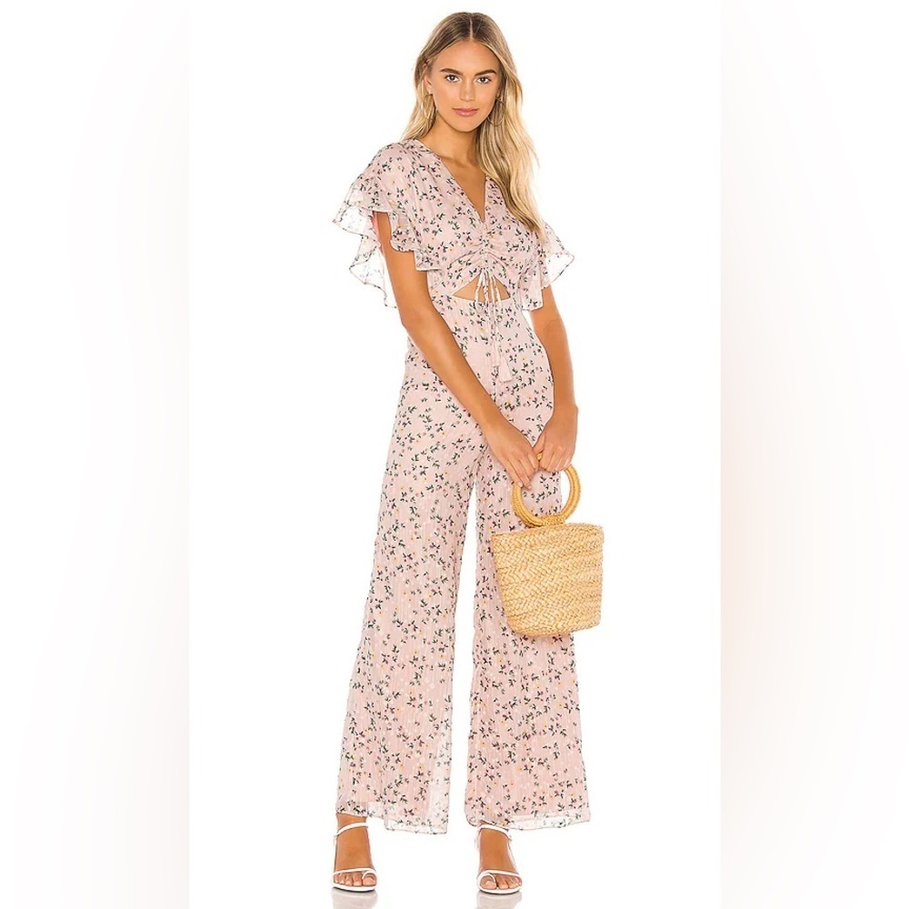 TULAROSA Darla Jumpsuit in Pale Pink Floral